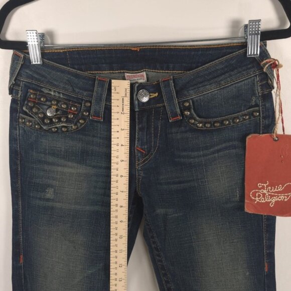 NWT‎ TRUE RELIGION USA Made 🇺🇸 DRFTR N/ JOEY WMM W/ STUDS Jeans 10503YF Sz 28 - Picture 12 of 15